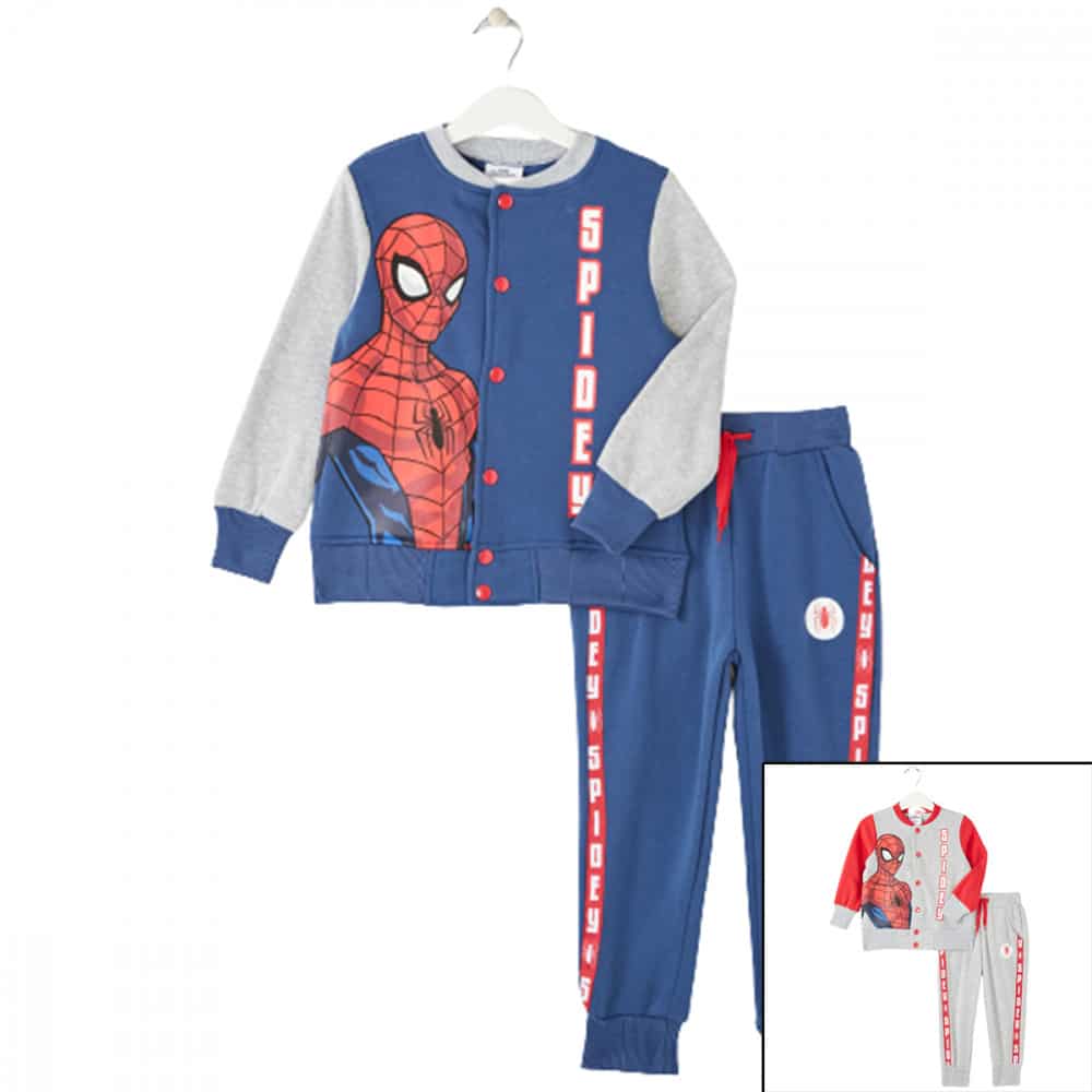 hartstochtelijk salaris Oneffenheden Spiderman joggingpak broek en vest met drukknopen | Vet Cool Shops