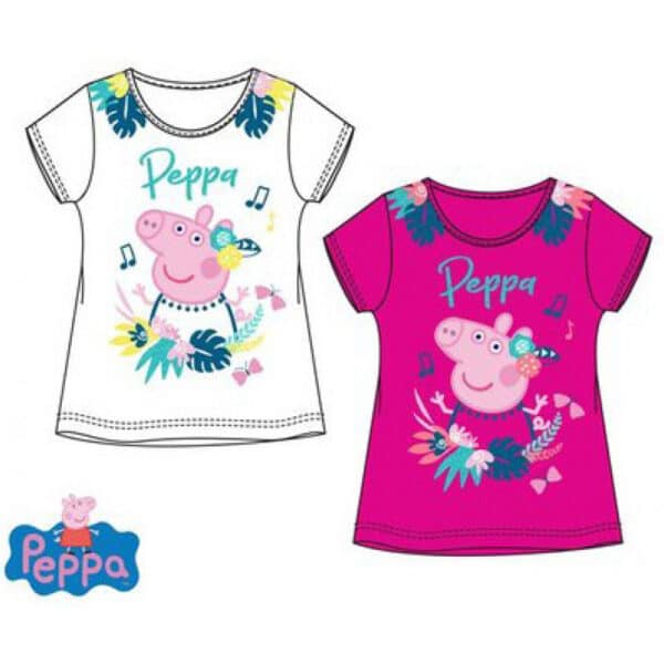 Peppa Pig Tropical Music T-shirt in Roze en Wit