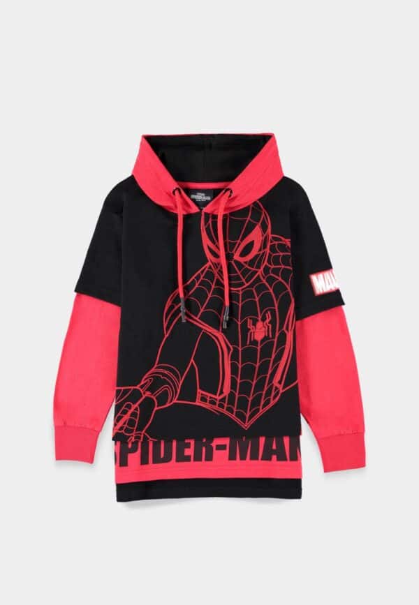 Marvel Spiderman double sleeved jongens hoodie